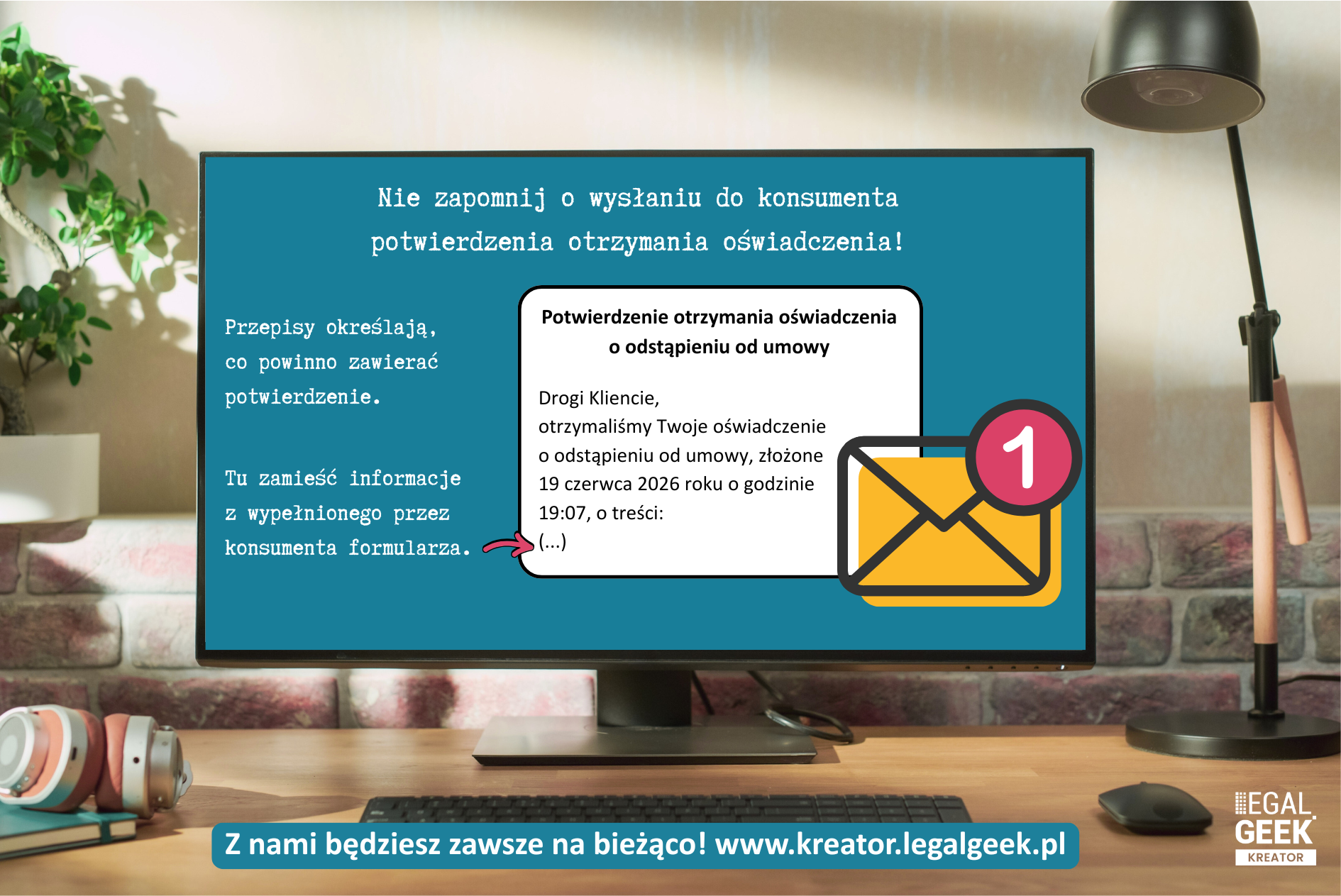 przykład potwierdzenia otrzymania oświadczenia o odstąpieniu od umowy